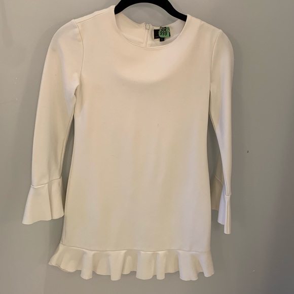 Bardot Dresses & Skirts - White long sleeve ruffle dress